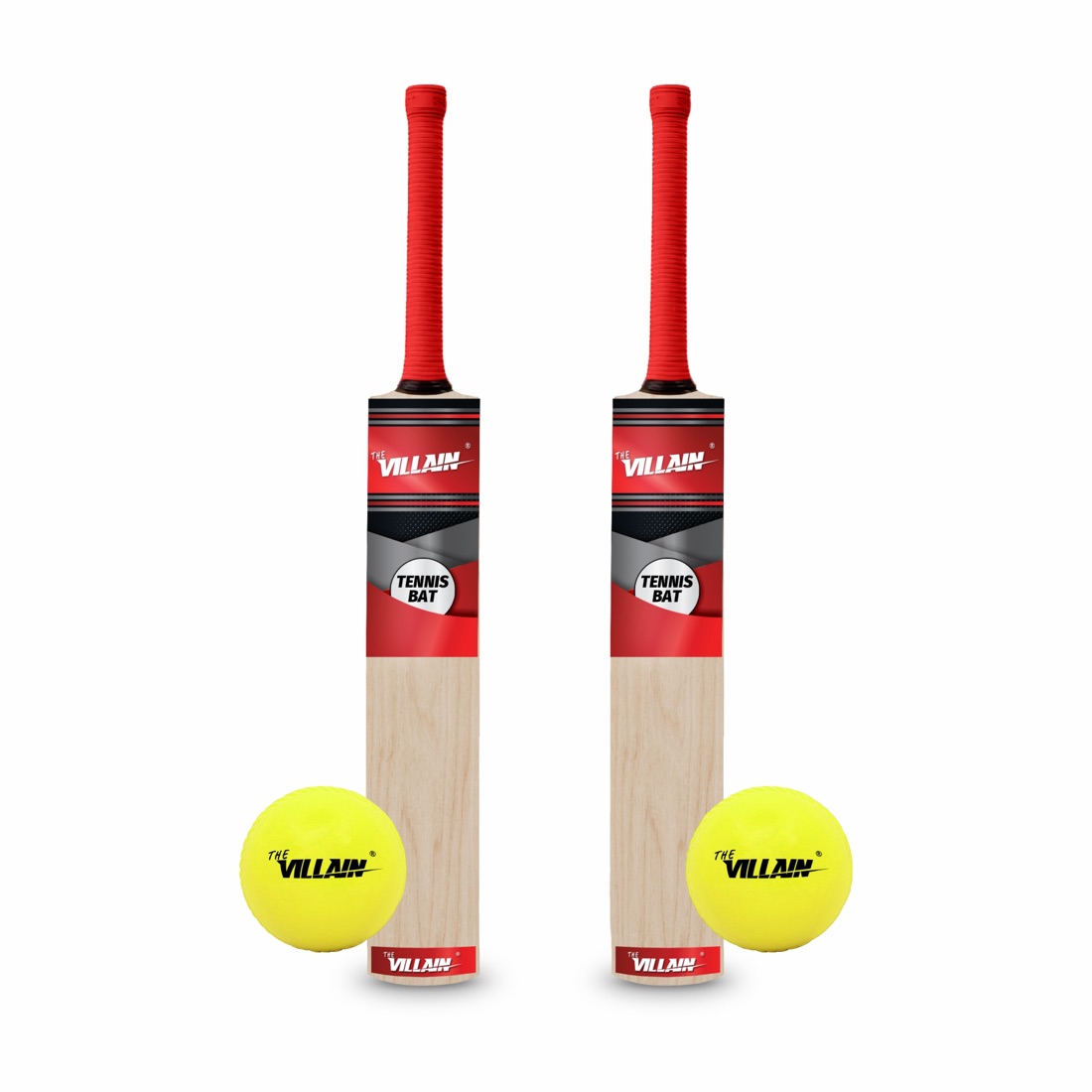 Villain tennis bat with two wind balls
